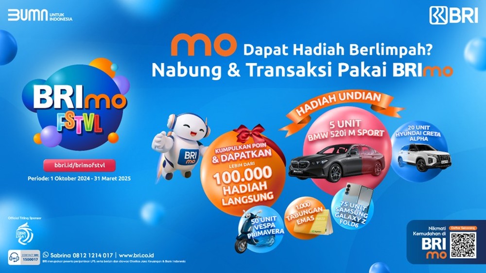 BRImo FSTVL: Festival Hadiah Ratusan Ribu untuk Nasabah BRI