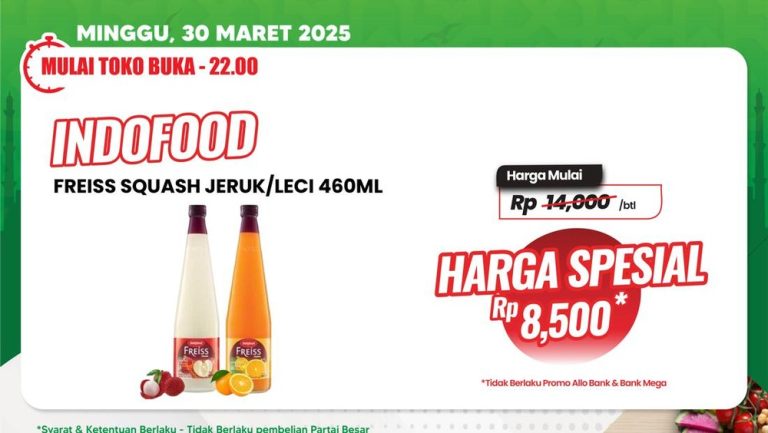 Transmart Full Day Sale: Serbu Aneka Sirop Harga Miring di Bawah Rp10.000