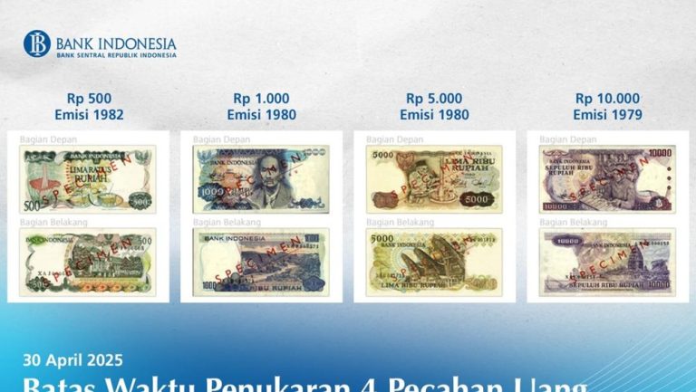 Bank Indonesia Cabut Empat Pecahan Uang Kertas Kuno, Masyarakat Diminta Segera Tukarkan