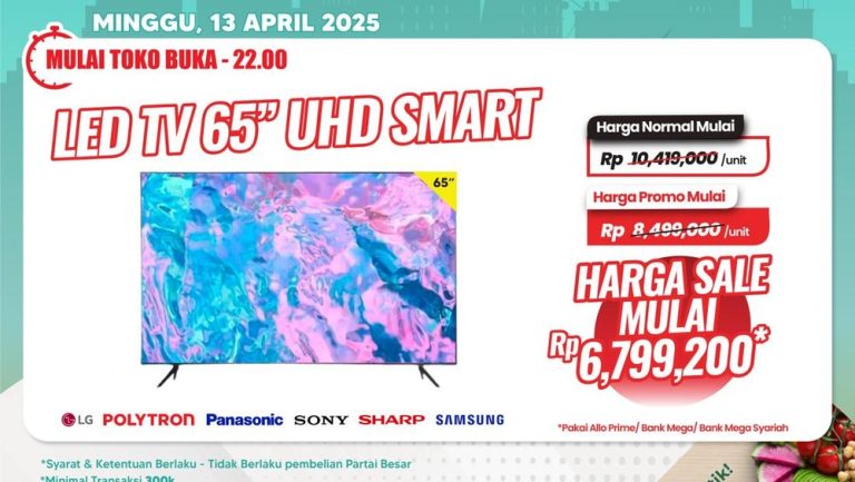 Diskon Menggiurkan! Transmart Full Day Sale Tawarkan Smart TV dengan Potongan Harga Mencapai Rp 3 Juta