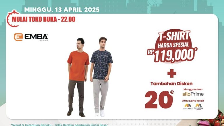 Transmart Full Day Sale: Serbu Diskon Besar-besaran Pakaian Pria, Minggu Ini!