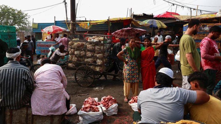 Demam Panas, Pasar Daging Grosir New Delhi Dipadati Pembeli