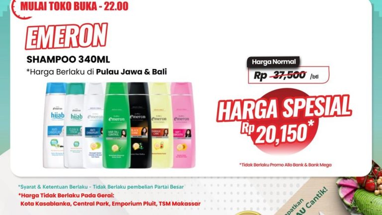Serbu Promo Sampo Emeron dan Aneka Diskon Menggiurkan di Transmart Full Day Sale Serbu Promo Sampo Emeron dan Aneka Diskon Menggiurkan di Transmart Full Day Sale