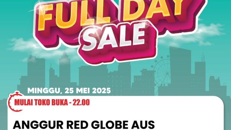 Transmart Full Day Sale: Anggur Red Globe Jadi Primadona dengan Harga Miring